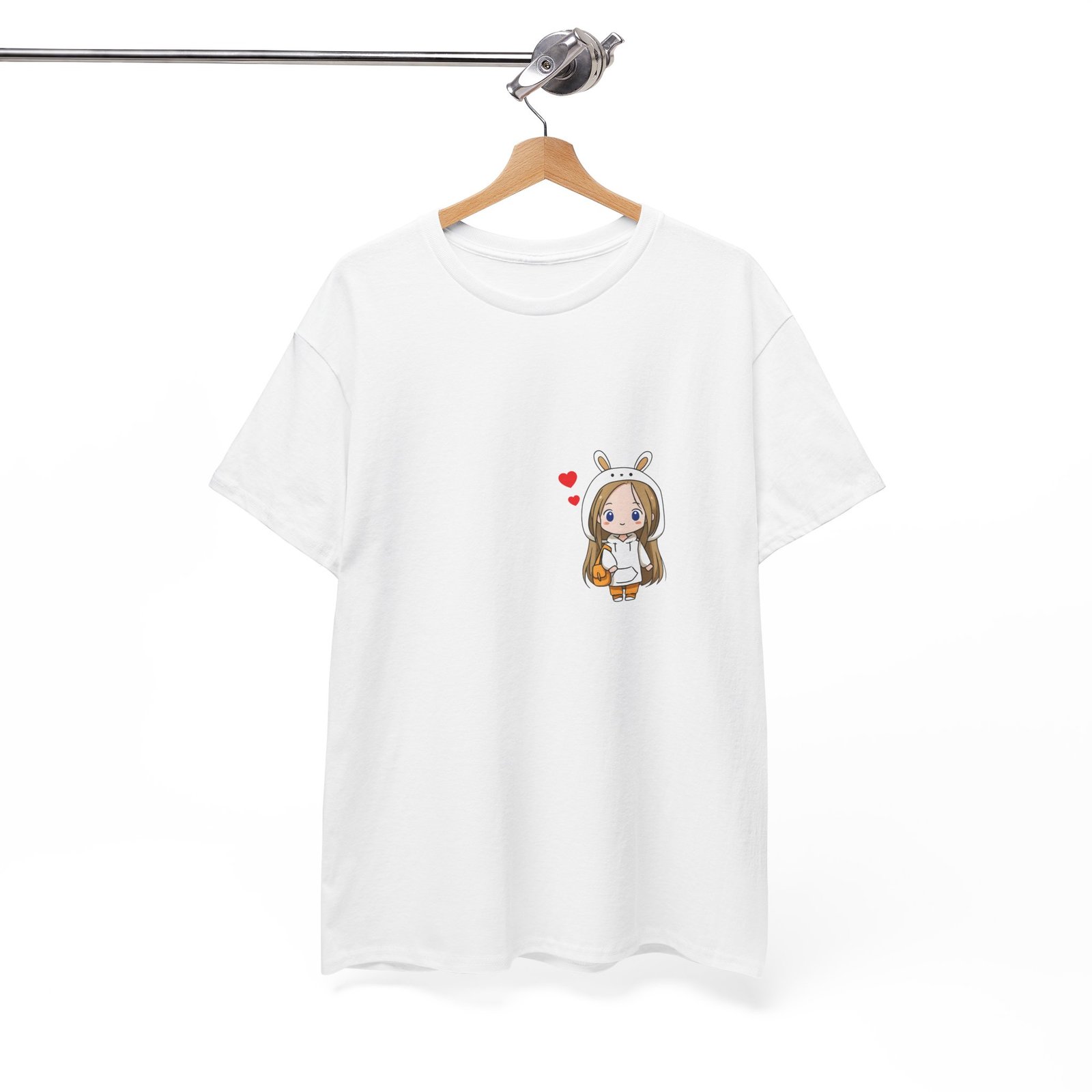 cute bunny onesie girl t‑shirt — kawaii heart graphic tee cute bunny onesie girl t‑shirt — kawaii heart graphic tee